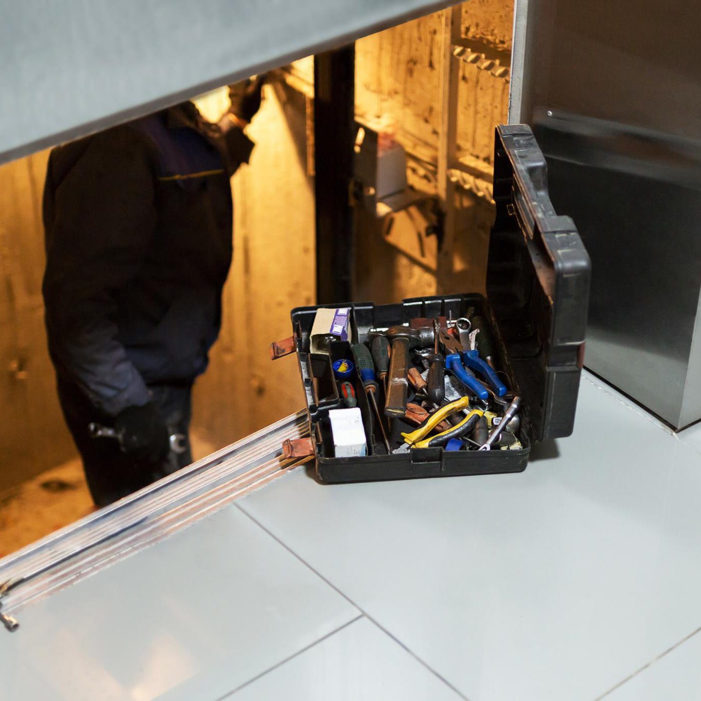 Worker Doing A Maintenance